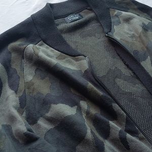ZARA Men camo, long cardigan, M